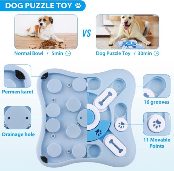 Leipple Dog Puzzle Toys,Dog Puzzle Slow Feeder Toy for Large Medium Small Dogs, Interactive Dog Toys for Improve Dog's IQ and Brain Stimulation.Dog Treat Dispenser with Squeaky and Non-Slip Design - Image 4