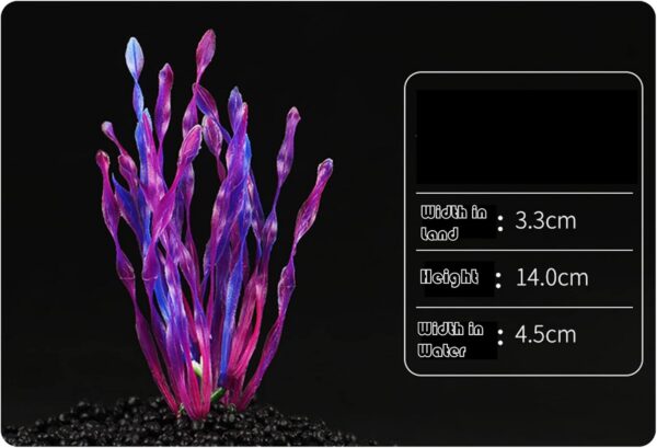 Yeesabella 3pcs Aquarium Decoration Plants, Artificial Plastic Plants, Lifelike Fake Aquatic Plants,Resin Fish Tank Ornament Plant Decoration,Vivid Simulation Fish Tank Decorations - Image 2