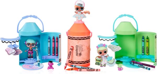 L.O.L. Surprise Loves CRAYOLA - Colour Me Studio with Collectible Tot - Over 30 Surprises including Doll, Paper Dresses and 4 Crayons -Art Studio Playset in Crayon Capsule Packaging -For Kids Ages 3+ - Image 5