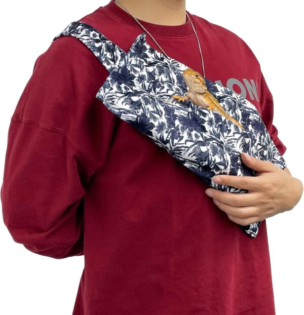 Tocwick Adjustable Bearded Dragon Carrier Leopard Gecko Sling Bag for Lizards Chameleons Hamster and Small Animal Reptile Pets Outdoor Travel Supplies - Image 2
