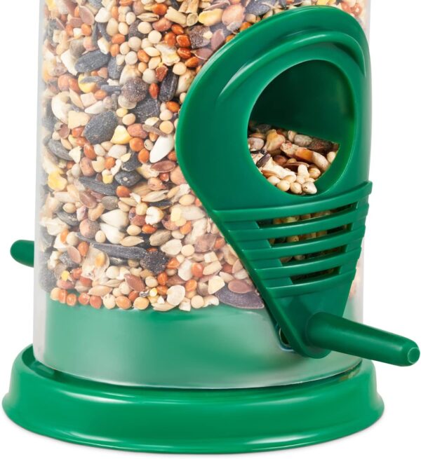 SA Products 3-Pack Metal Bird Feeder - Squirrel-Proof Hanging Bird Feeder Station for Garden, Backyard, Lawn - Set of Tube, Dense Mesh, Coarse Mesh Wild Bird Feeders for Nuts, Seeds, Fat Balls - Green - Image 9