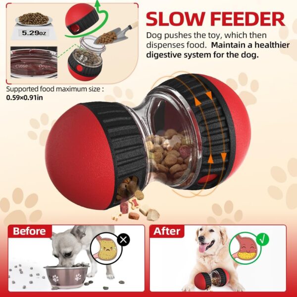 CAROZEN Interactive Dog Feeder Toy, Dog Enrichment Toy, Slow Feeder Toy for Dog Mental Stimulation, Treat Puzzle for Dog Entertainment, Food Dispenser Dog Toy - Image 3