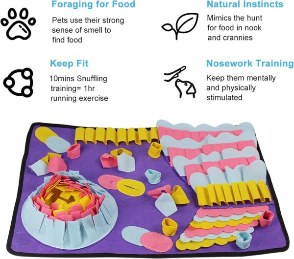 HomeMall Snuffle Mat for Dogs Pet Feeding Mat Dogs Puzzle Toys Puppy Training Pad - Image 4