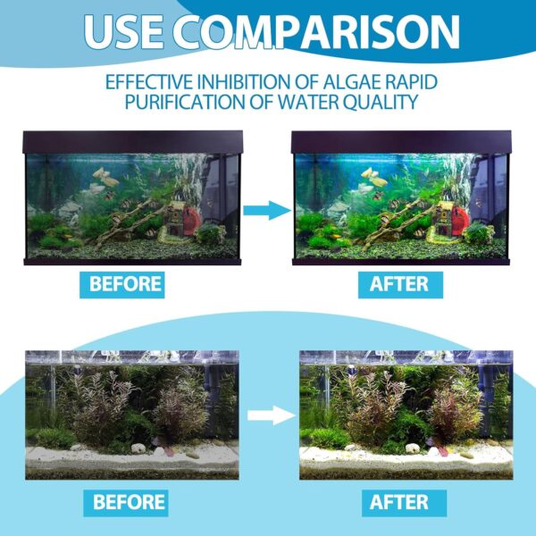 Algae Remover Aquarium,50g Fish Tank Cleaner Algaecide Tablets with Spoon,Clears Green Water,Safe for Fish and Plants,Efficient Aquatic Algae Treatment,Fish Tank Algae Remover for Ponds Fountains - Image 3