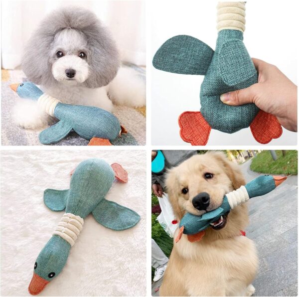 WASYPLSFOI Dog Toys Tough Durable Small Puppy Large Big Duck Dogs Pet Chew Toy for Aggressive Chewers Calming Teeth Cleaning, Blue - Image 6