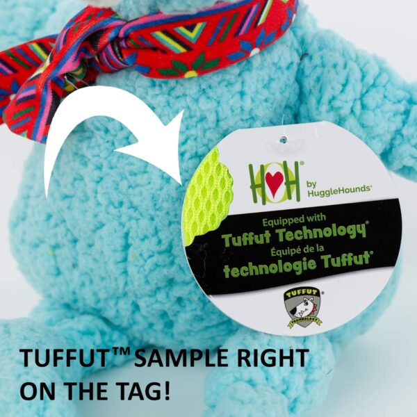 HuggleHounds Knotties Dog Toys For Small Dogs - Plush Dog Toy For Aggressive Chewers - Squeaky Interactive Puppy Toys - Soft Yet Tough, Durable Stuffed Pet Chew Toy For All Breeds | Small Frog - Image 6