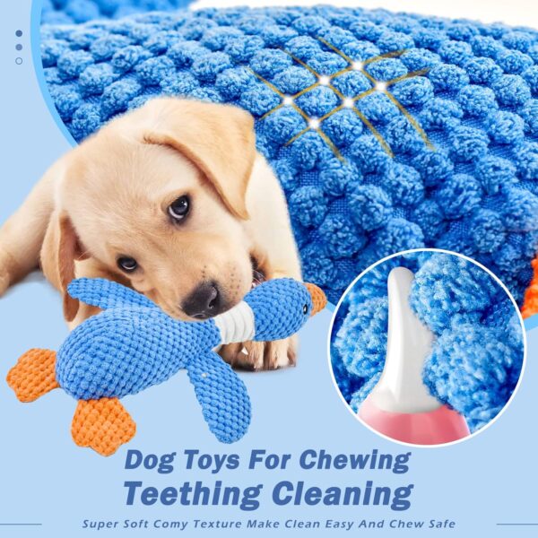 Vitscan Upgraded Goose Indestructible Dog Toys for Aggressive Chewers Small Medium Large Breed, Crinkle Squeaky Dog Toys Plush Dog Toy Puppy Chew Toys for Teething, Duck Interactive Dog Puppy Toys - Image 4