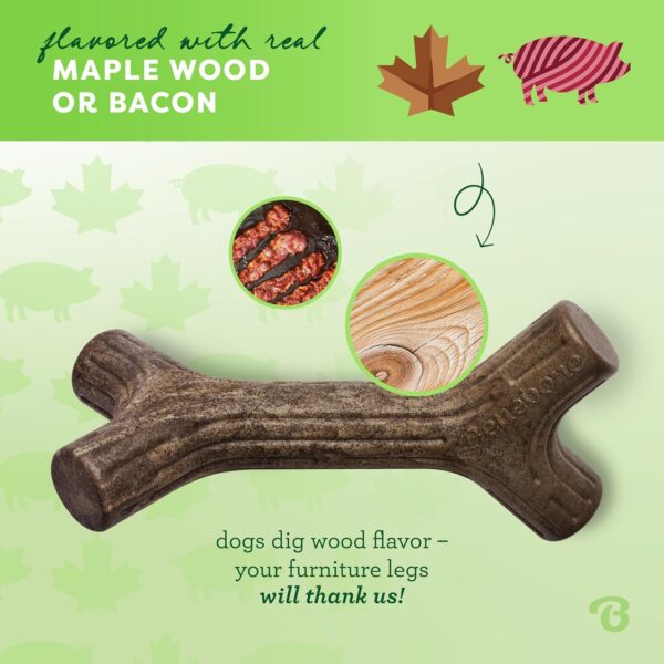 Benebone Indestructible Stick Dog Chew Toy for Aggressive Chewers, Long Lasting Tough Boredom Breaker for Dogs, Real Maple Wood Flavour, For Small Dogs, Made in the USA. - Image 2