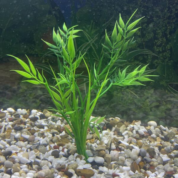 Mascot Pets 20cm Green Reeds Plastic Artificial Plant for Aquarium Fish Tank Aquatic Greenery Décor Decoration Water Grass Plants Tree Bush Coral - Image 3
