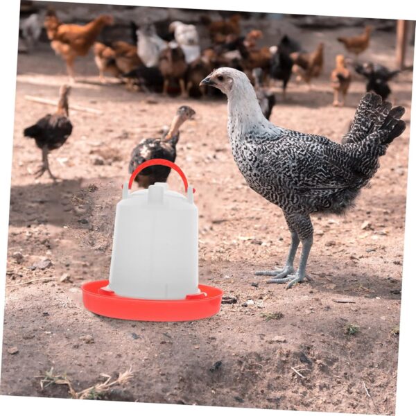 Happyyami 1 Set Feeder Clear Container Chicken Waterers Chick Food Container Duck Food Storage Bowl Hens Food Dispenser Poultry Feeding Case Chicken Food Containers Bird Feed Plastic - Image 4