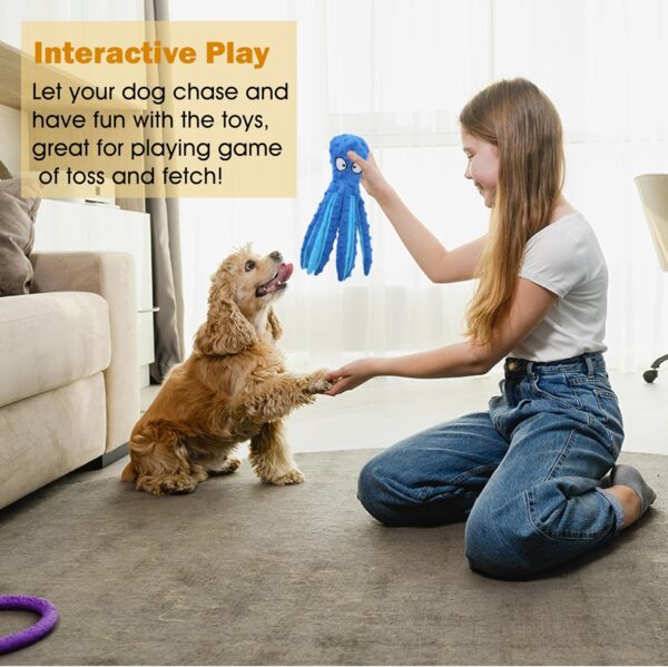 CPYOSN Squeaky Dog Toys, No Stuffing Crinkle Plush Chew Toys for Puppy Teething, Durable Interactive Soft Dog Toys for Small, Medium and Large Dogs - Image 5
