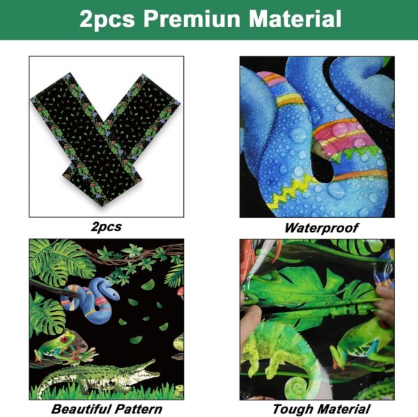 Reptile Lizard Snake Birthday Party Supplies Tableware Kit for 24 Guests Camping Wildlife Snakes Party Plates Napkins Decorations and Favors with Wilderness Jungle Alligator Turtle Tablecloth - Image 4