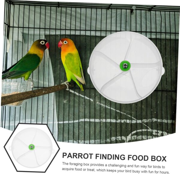 1pc Compartment Food Box Bird Toys African Grey Foraging Toys Brain Toy Bird Foraging Toys Parrot Foraging Feeder Parrot Foraging Container Parrot Foraging Ball White Acrylic BELLIFFY - Image 4
