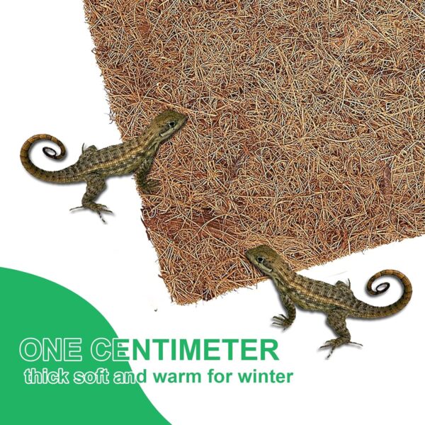 Midyrrg 2 Rolls Reptile Carpet Coconut Fiber Bearded Dragon Substrates Snake Tortoise Bedding Matting Tortoise Substrate Pet Terrarium Liner for Reptiles, Lizards, Anoles, Turtles (50x30cm) - Image 5
