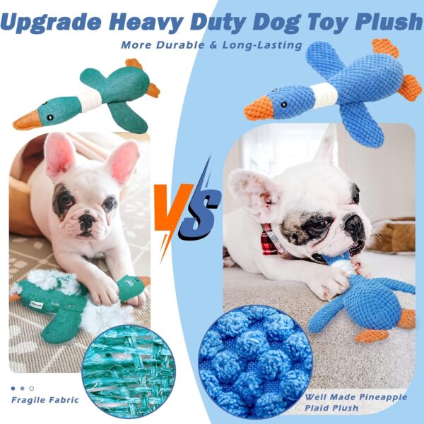 Vitscan Upgraded Goose Indestructible Dog Toys for Aggressive Chewers Small Medium Large Breed, Crinkle Squeaky Dog Toys Plush Dog Toy Puppy Chew Toys for Teething, Duck Interactive Dog Puppy Toys - Image 2