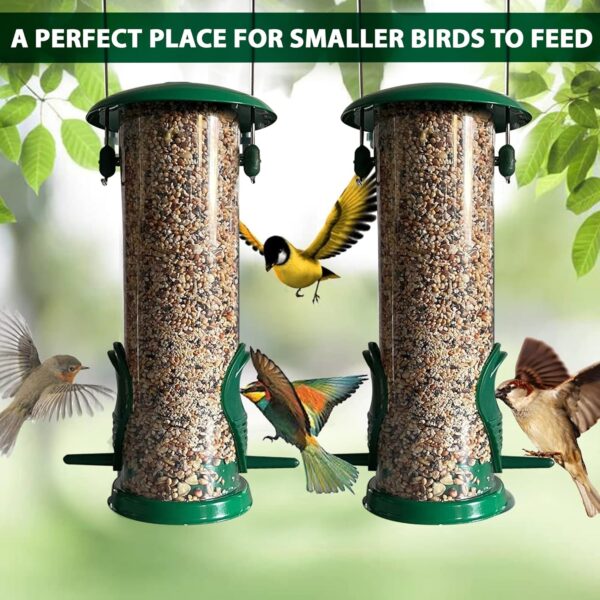 Home-Ed Hanging Bird Feeders for Small Birds Pack of 2 - Wild Bird Seed Feeder - Medium Size Feeders, Premium Quality & Sleek Design - Bird Feeder Station(Pack of 2) - Image 7