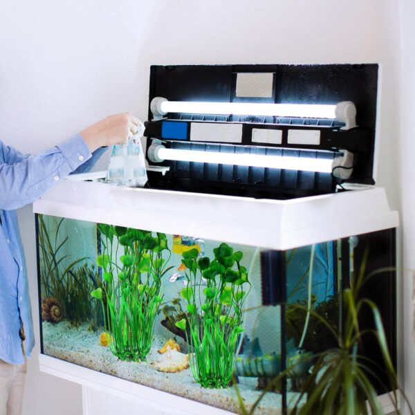 Yibaijia 2 Pcs Large Aquarium Aquatic Plants Decoration, Plastic Artificial Water Plants Ornaments, 15.7 inch Fish Tank Decorations - Safe for All Fish Deco. - Image 7