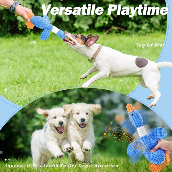 Vitscan Upgraded Goose Indestructible Dog Toys for Aggressive Chewers Small Medium Large Breed, Crinkle Squeaky Dog Toys Plush Dog Toy Puppy Chew Toys for Teething, Duck Interactive Dog Puppy Toys - Image 8
