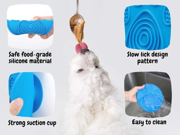 PUP PARENTS Dog Snuffle Mat and Lick Mat Combo. Puppy training, Slow feeding, stress reducing, mind game toys for small to large dogs. Treat sniffing puzzle, foraging and digging interactive play toy. - Image 8