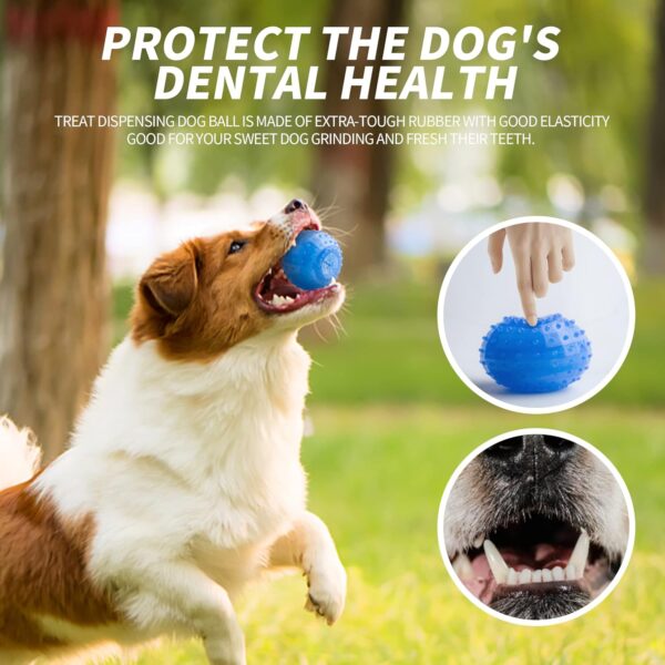 Dog Chew Toys for Aggressive Chewers, Puppy Teething Ring and Dog Ball, Treat Dispensing Dog Toys, Frozen Tough Puppy Toys Set - Image 3