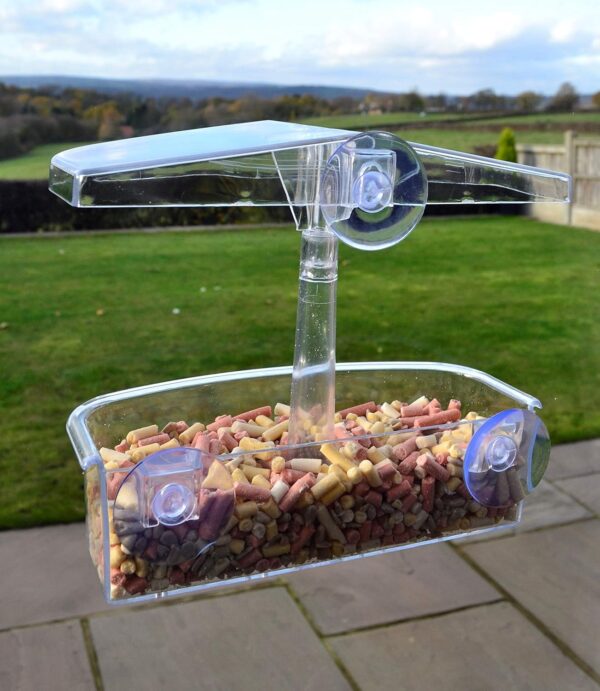 Supa Wild Bird Window Feeder | Enjoy Close Up Observation of Garden Birds, Comes Complete With 3 Heavy Duty Suction Cups. - Image 5