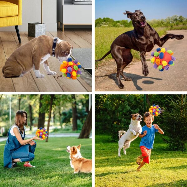 TWOPER Interactive Snuffle Ball for Dogs Durable Dog Puzzle Toys Ball Slow Feeding Game for Small, Medium, and Large Breed Dogs and Cat Portable Puppy Toys for Boredom and Stimulating - Image 3