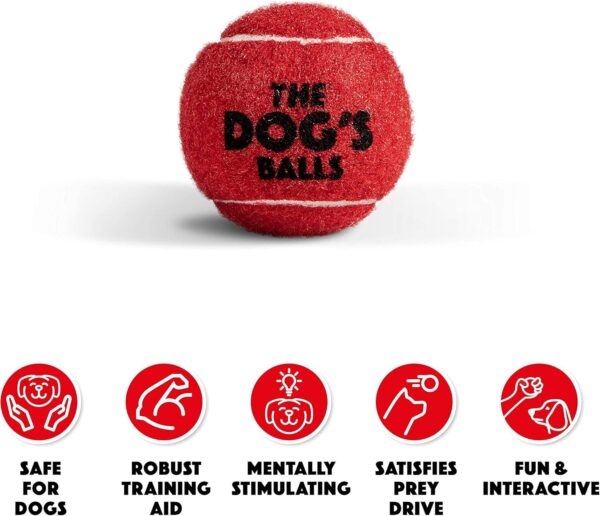 The Little Dog's Balls, Dog Tennis Balls, 6-Pack Small Red Dog Toy, Strong Dog & Puppy Tennis Ball - Image 4