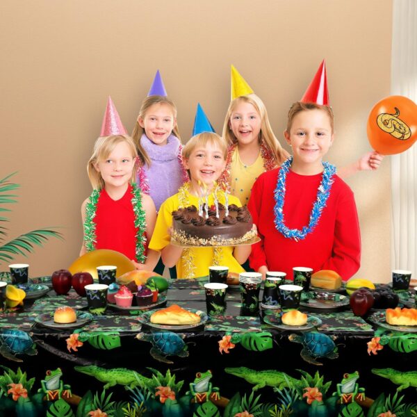 Obussgar Reptile Birthday Party Decorations - Reptile Party Supplies including Plates, Cups, Napkins for reptile party decorations (40) - Image 6
