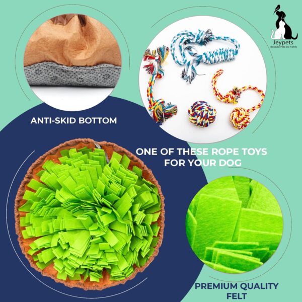 Jeypets Snuffle Mat for Dogs | Premium Interactive Dog Toy Puzzle to Encourage Natural Foraging Skills | Dog Toys for Boredom for Stress Relief Slow Feeding and Agility - Image 5