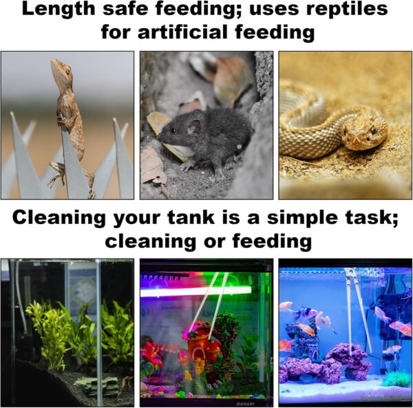 lasuroa Reptile Feeding Tongs, 14.5in Snake Feeding Tongs Anti-Slip Corn Ball Python Accessories for Terrarium Extra Long Tweezers for Snake Tortoise Lizard Frog Spider - Image 4