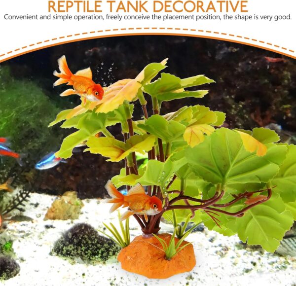 Sosoport Simulated Green Plants and Landscaping Jumping Spider Enclosure Accessories Terrarium Simulated Plant Reptile Tank Plant Aquarium Fake Plant Terrarium Plants Reptile Supplies - Image 4
