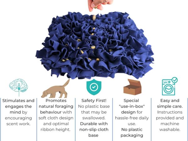The Enrichment Box Snuffle Mat for Dogs Puppies, Interactive Dog Toys, Brain Games and Puzzle Feeder, Foraging Scent Work - Image 6