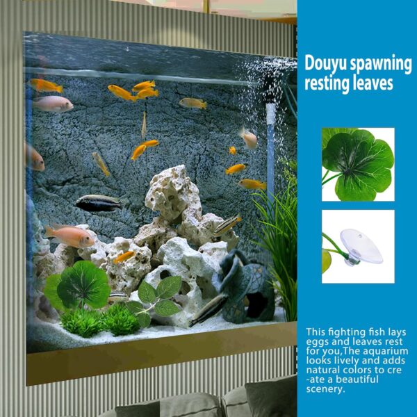 Fish Tank Plants, Betta Bed Leaf Hammock Aquarium Plants Lightweight Resting Spot for Betta Fish Spawning Leaf Simulation Leaves With Suction Cup Fish Tank Decorations Accessories (3PCS) - Image 5