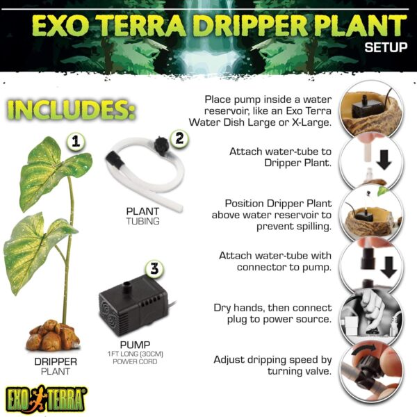 Exo Terra Dripping Plant Large including Pump,Green - Image 6