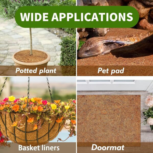 Reptile-Terrarium-Substrate Tortoise-ortoise Bedding & Reptile Carpet Coconut Fiber - 3 Rolls Natural Terrarium Liner Bedding for Bearded Dragon, Leopard Gecko, Iguana, Lizard, Snake, Turtle - Image 7
