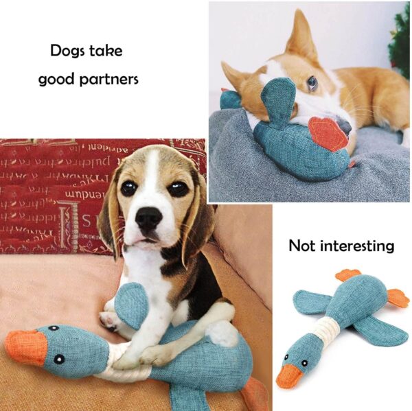 WASYPLSFOI Dog Toys Tough Durable Small Puppy Large Big Duck Dogs Pet Chew Toy for Aggressive Chewers Calming Teeth Cleaning, Blue - Image 4