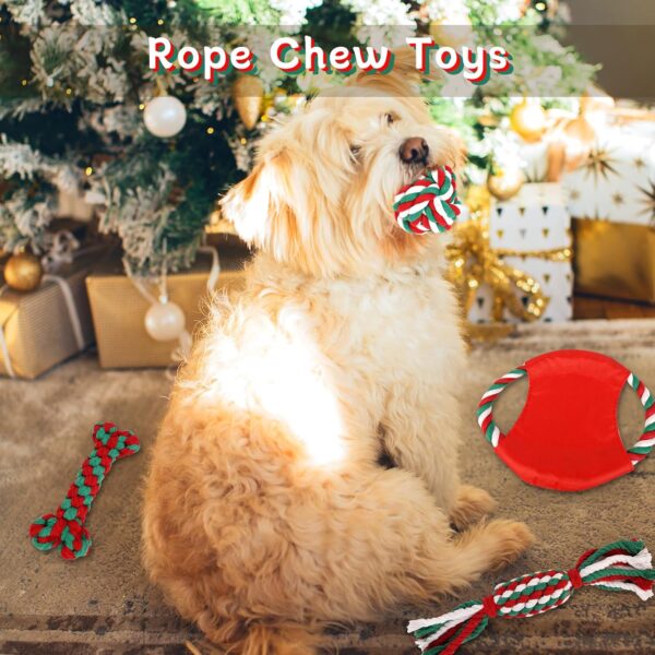ANOTION Christmas Dog Toys 12 Days Dog Advent Calendar 2023 Dog Set - Including Various Squeaky Balls Rubber Plush Rope Chew and Hair Clips Toys Dog Toys for Small Medium Large Dogs - Image 5