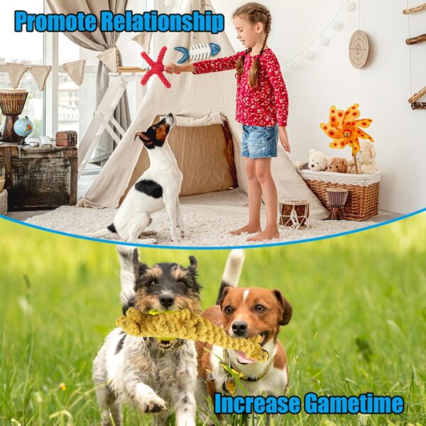 Puppy Teething Toys Indestructible Dog Toys Dog Chew Toys from 8 weeks Giraffe Carrot Dog Toy Tough Dog Rope Toy for Boredom Small Middle Dog - Image 3