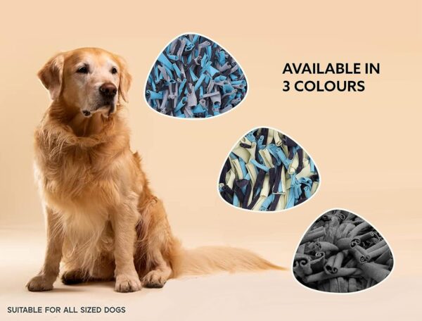 Paw 5 Dog Snuffle Mat for All Dogs. Dog Toys Interactive - Reduces Boredom & Anxiety. Premium Feeding Mat for Slow Eating & Smell Training. Dog Brain Stimulating Toys + Small Dog Bed - Image 4