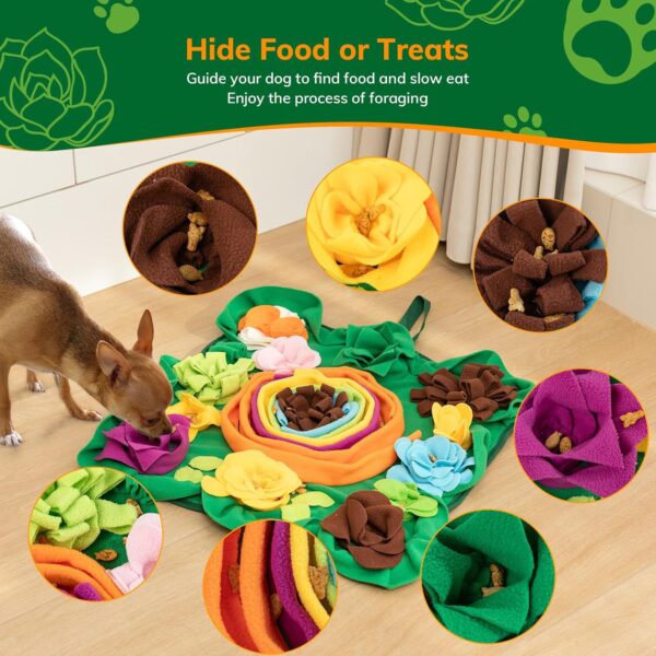 IOKHEIRA Snuffle Mat for Dogs, Interactive Feeding Game Toy for Dogs, Pet Foraging Mat for Smell Training Dog Toy for Large, Medium Small Dogs - Image 5