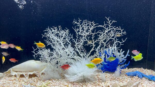 BEGONDIS 8 Pack Artificial Coral Ornament, Aquarium Plasitc Water Plants for Fish Tank Decorations (White Set) - Image 7