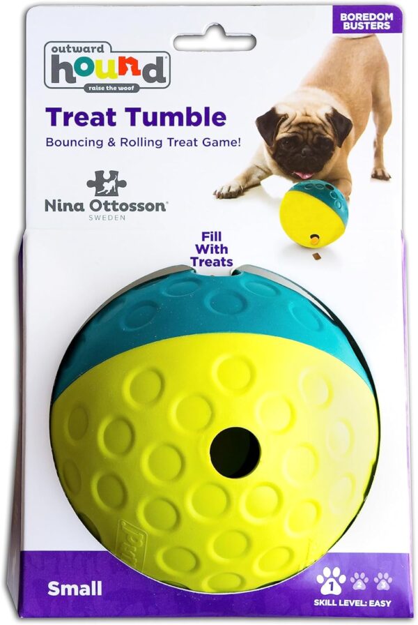 Outward Hound Nina Ottosson Treat Tumble Blue Interactive Treat-Dispensing Puzzle Dog Toy, Small - Image 7