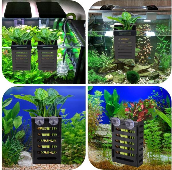 2Pcs Upgraded Aquarium Plant Holder with Hooks and Suction Cups - Multipurpose Hydroponic Plant Cultivation & Aquascaping - Image 5