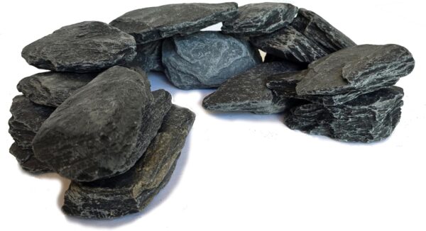 Natural Black Slate - 3 to 5 Inches Stones. for Aquascaping Aquariums, Terrariums, Paludariums, Nano Tanks, Reptile Enclosures and Miniature Gardens | USA Family Owned (12 pounds) - Image 2