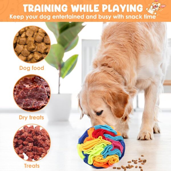 VichiPan Snuffle Ball for Dogs, Interactive Dog Toys Snuffle Mat Foraging Mat Dog Puzzle Toy, Dog Snuffle Puppy Treat Dispenser for Training Stress Relief Small Medium Dogs Pets (L) - Image 4