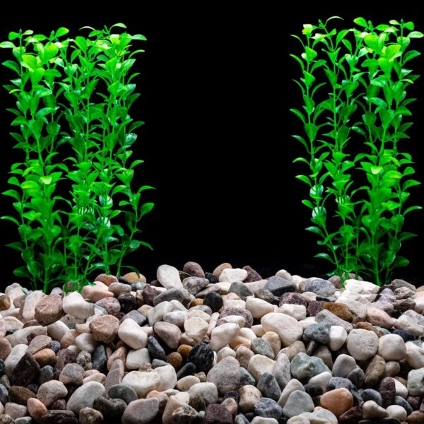 RJMBMUP Fish Tank Decorations，Long Artificial Plastic Plants Aquarium Ornaments Green Color Accessories Set for Tropical Goldfish 6 Pack - Image 8