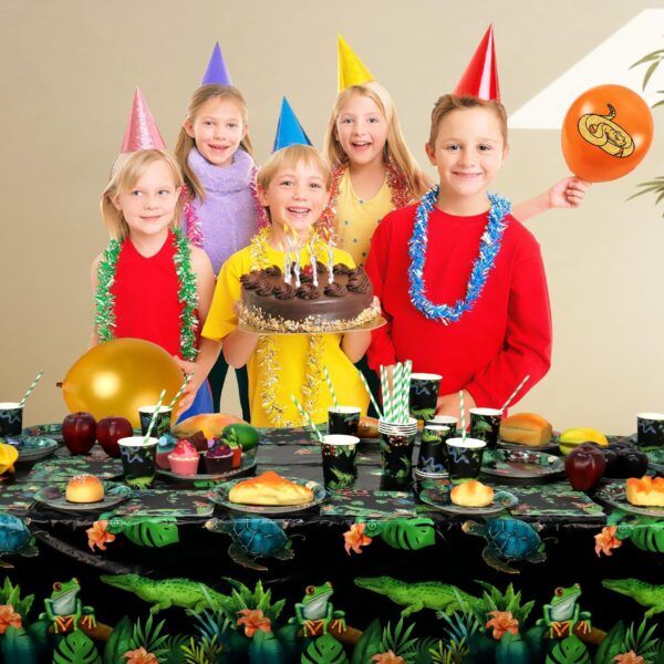 Obussgar Reptile Birthday Party Decorations - Reptile Party Supplies including Plates, Cups, Napkins, Straws, Tablecloths - Serves 20 - Image 7