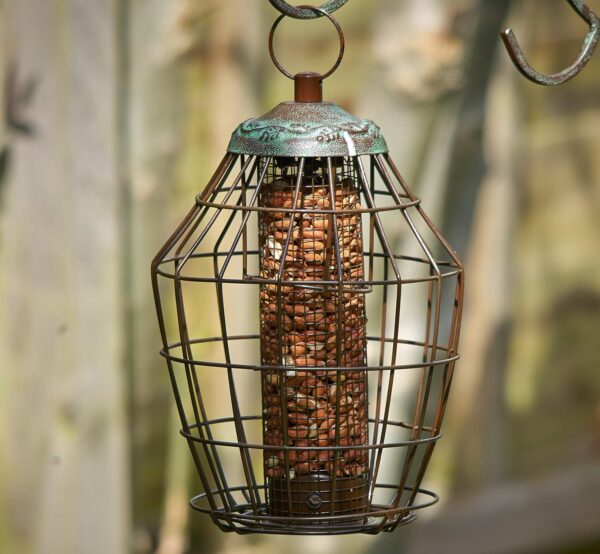 Peckish 60051234 Secret Garden Squirrel Proof Peanut Bird Feeder, 16 x 19 x 28 cm, Dark Green - Image 2