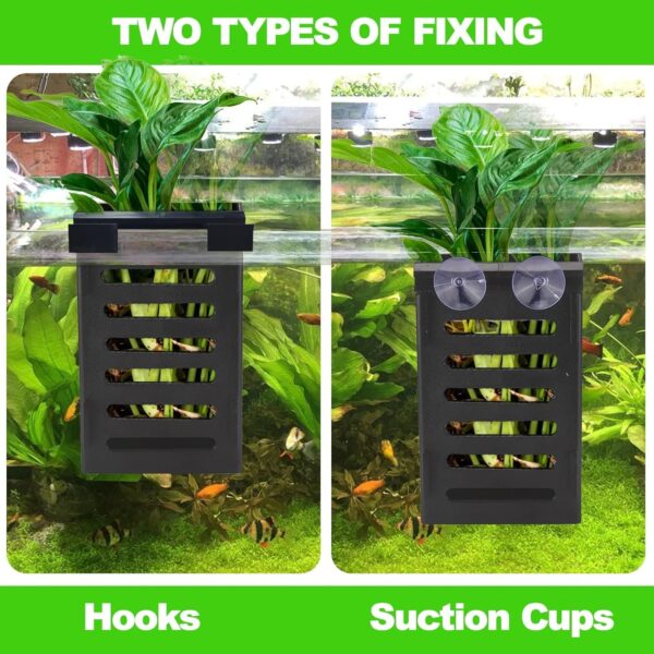 2Pcs Upgraded Aquarium Plant Holder with Hooks and Suction Cups - Multipurpose Hydroponic Plant Cultivation & Aquascaping - Image 3