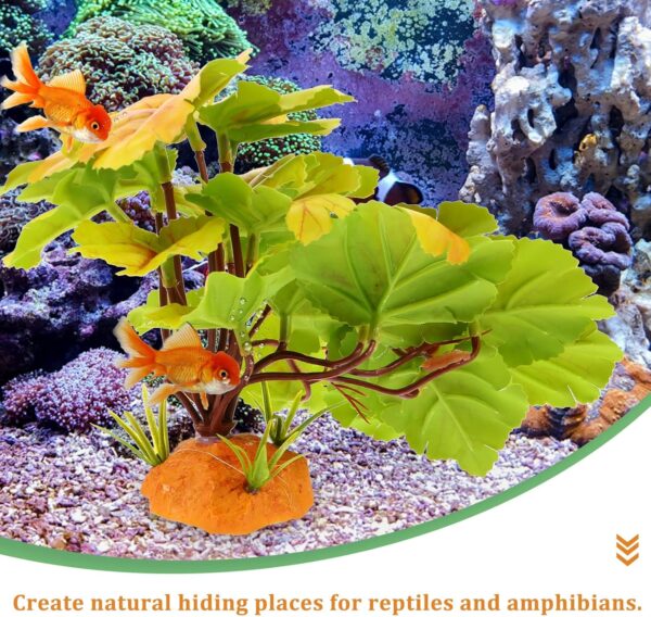 Sosoport Simulated Green Plants and Landscaping Jumping Spider Enclosure Accessories Terrarium Simulated Plant Reptile Tank Plant Aquarium Fake Plant Terrarium Plants Reptile Supplies - Image 3